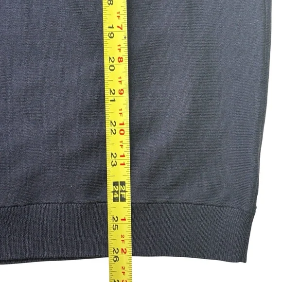 NWT Talbots 3/4 Sleeve Sweater Size M Petite Lace Cuffs Navy Blue Lightweight - Picture 5 of 8